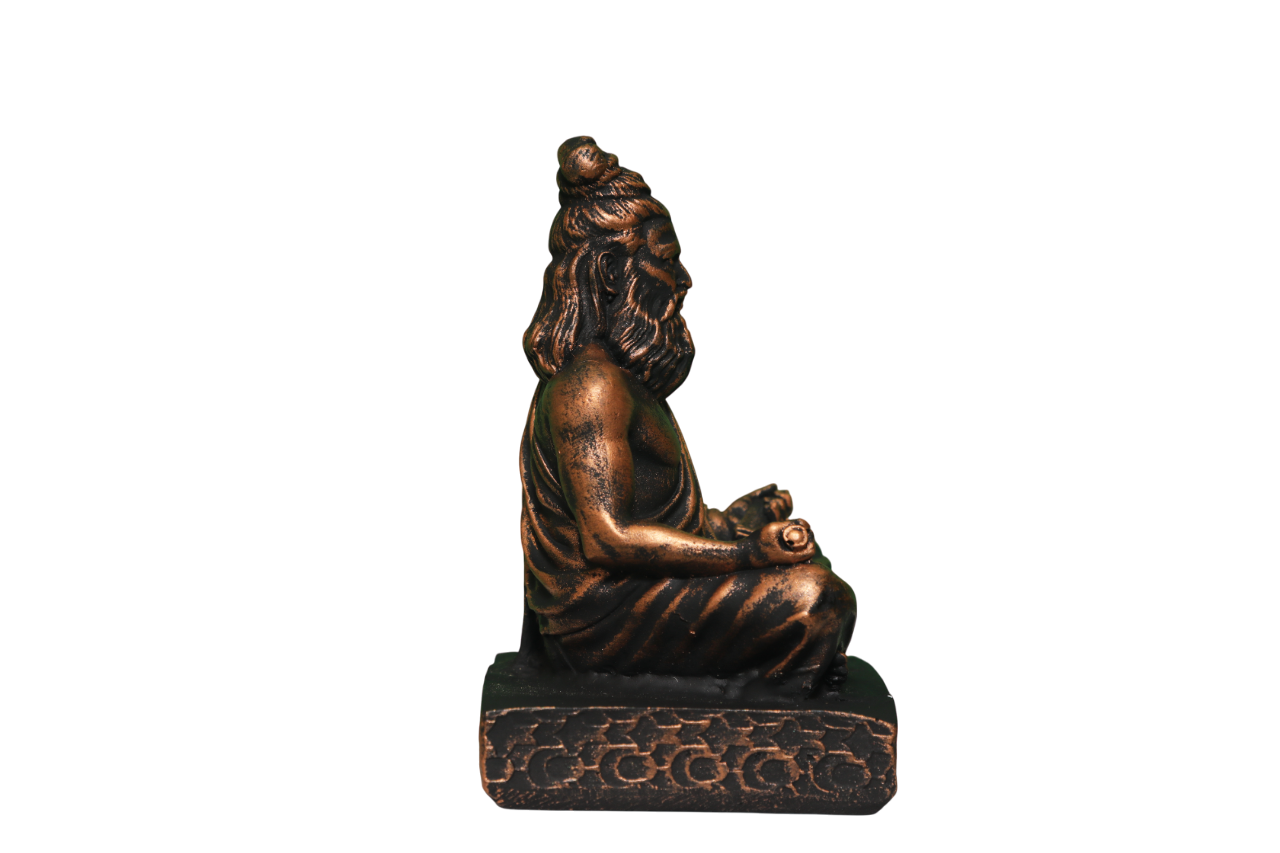 வள்ளுவர் அமர்ந்த சிலை - 5.5" - உலோகச் செம்பு - Valluvar Statue - Sitting - Metallic Copper - Image 3