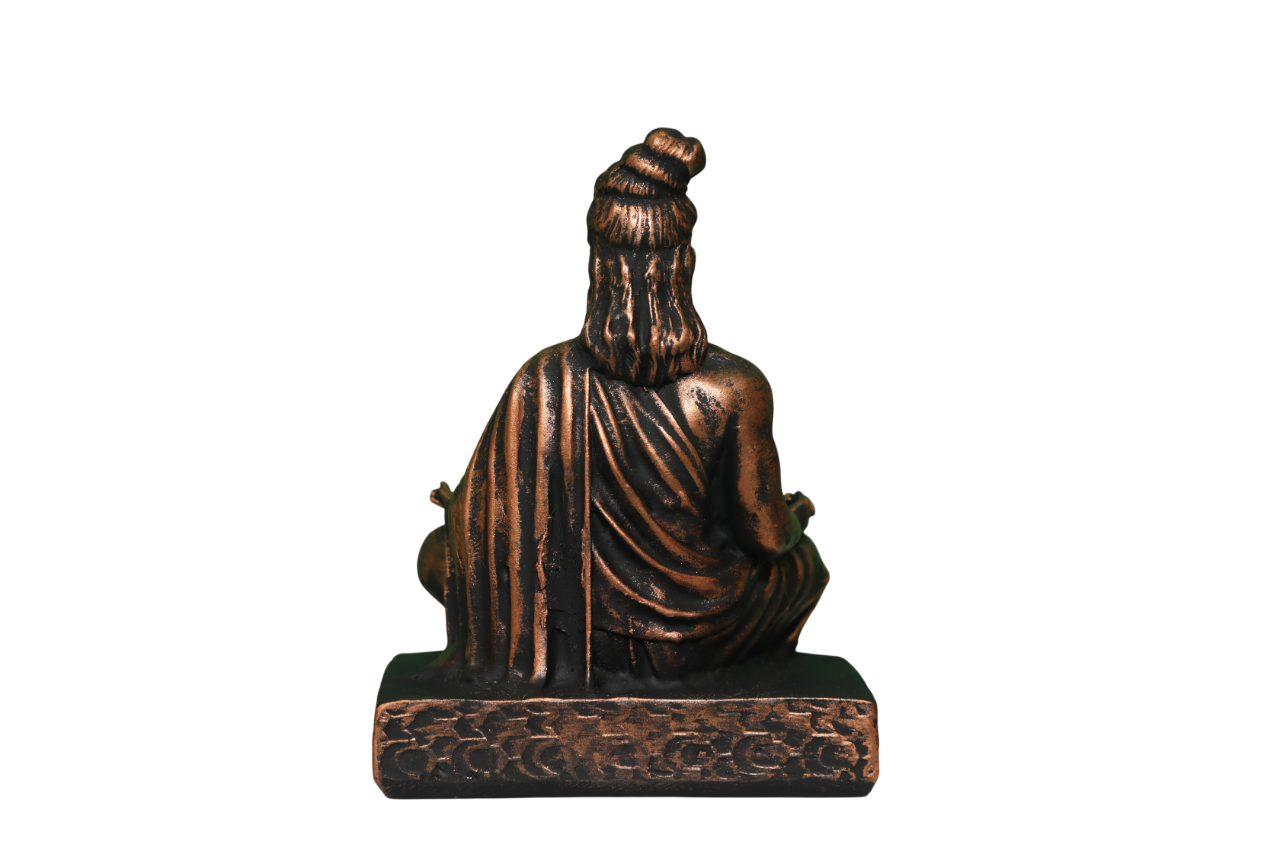 வள்ளுவர் அமர்ந்த சிலை - 5.5" - உலோகச் செம்பு - Valluvar Statue - Sitting - Metallic Copper - Image 4