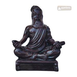 Statue Sitting - அமர்ந்த நிலை திருவள்ளுவர் - 14” - Paper Mache Black - கருப்பு