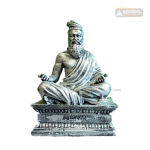 வள்ளுவர் அமர்ந்த சிலை - 9" - சாம்பல் நிறம் - Statue - Sitting Valluvar - Metalic Ash