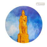 Valluvar Picture Stand Round Acrylic 5.5" | வள்ளுவர் படம் வட்டம்