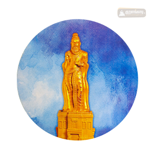 Valluvar Picture Stand Round Acrylic 5.5" |  வள்ளுவர் படம் வட்டம்